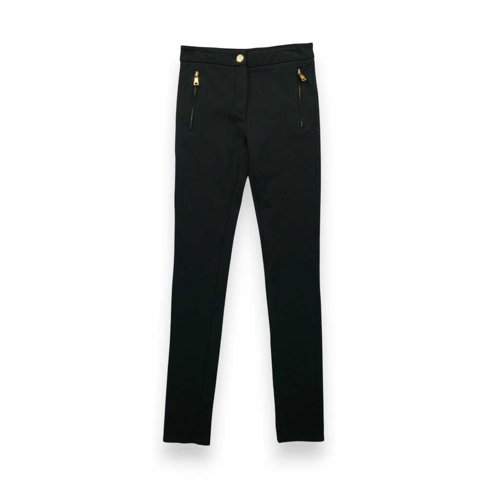 Roberto Cavalli Women's Black Pants Skinny Stretch Size 38 ~ Side Zip Pockets